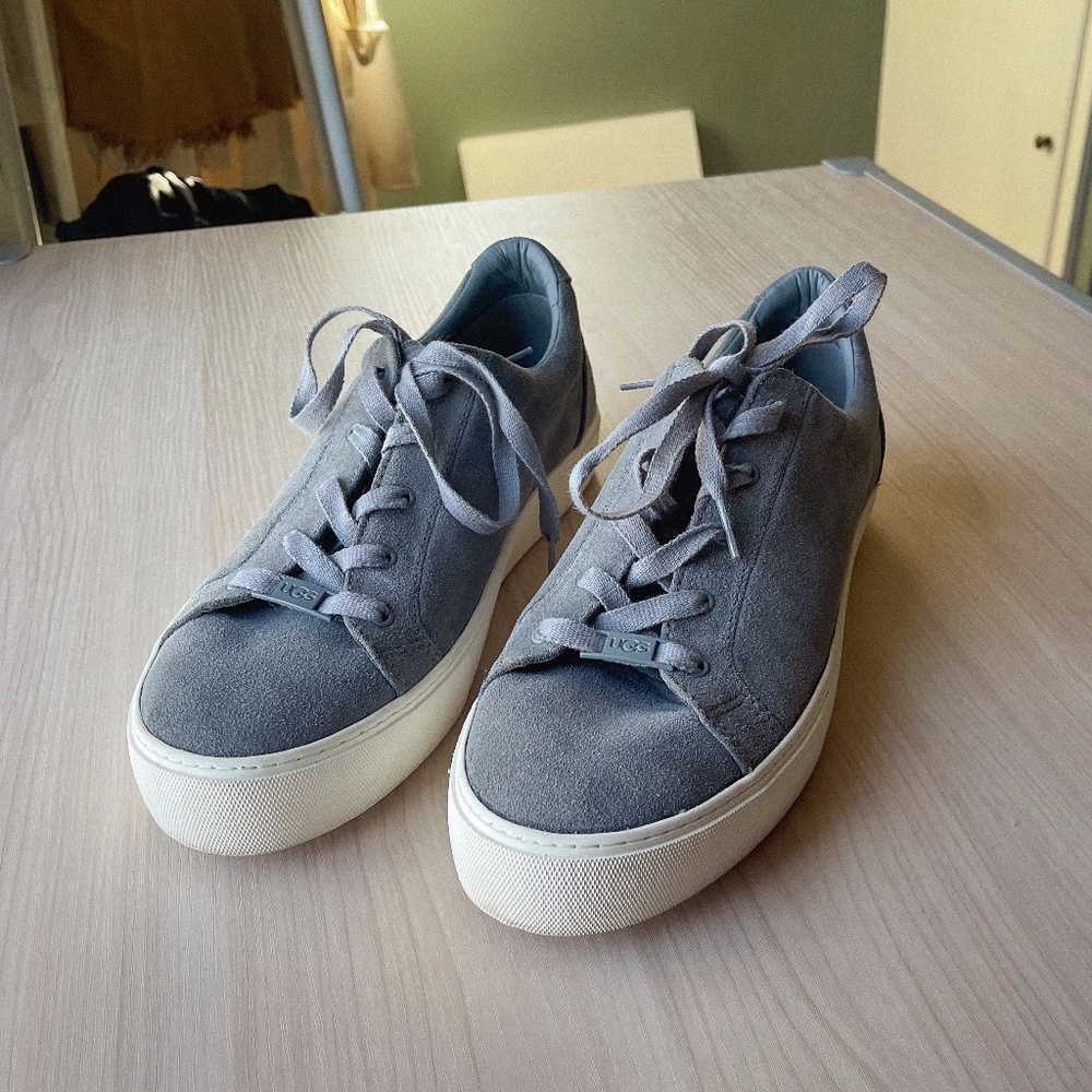 UGG Dinale Light Blue Suede Sneakers. - Sz 11